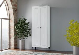 Baskılı Beyaz Çok Amaçlı Dolap TN0423