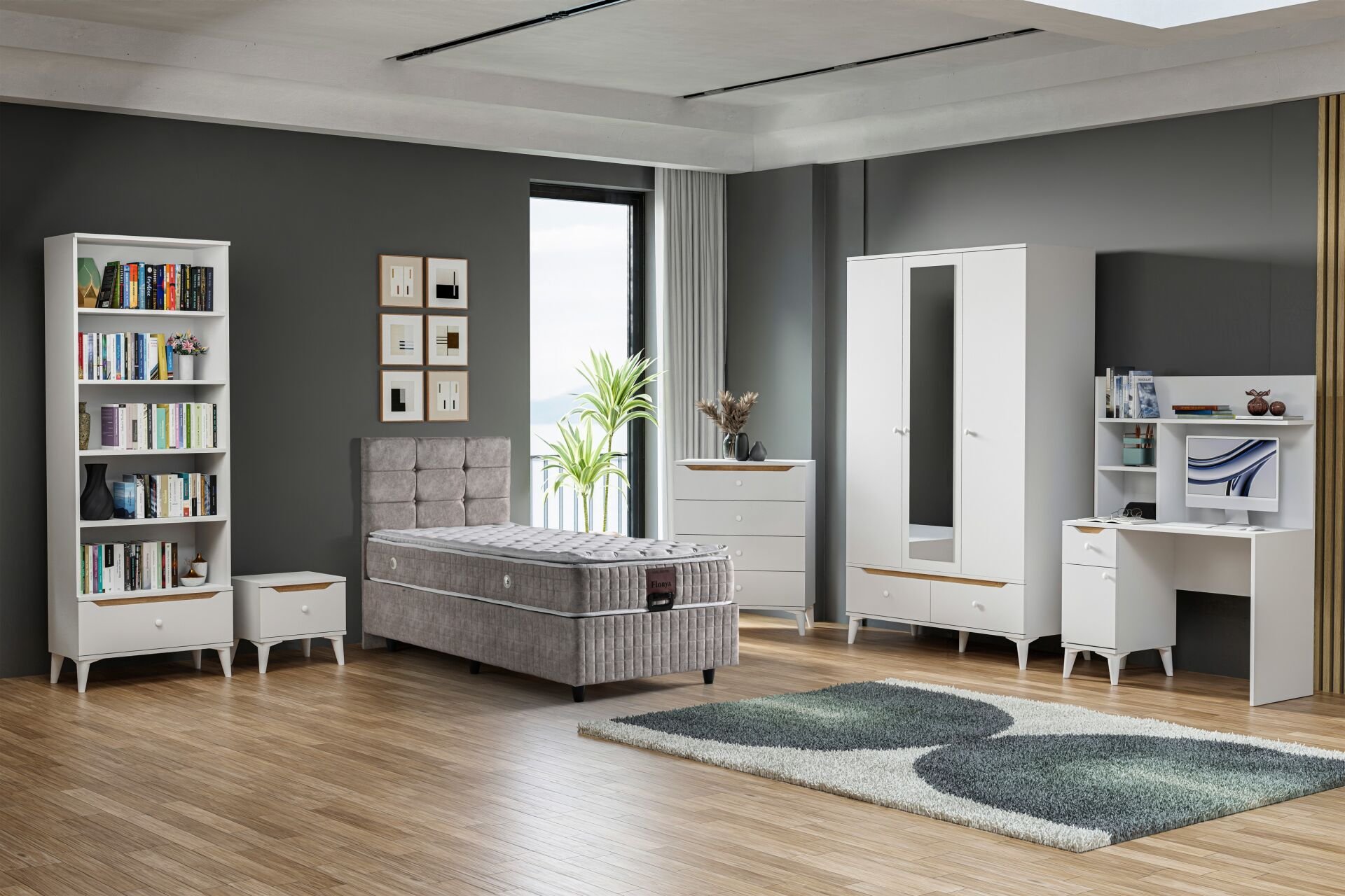 Carina Genç Odası Takımı - Beyaz TN0321