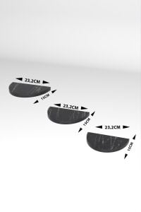 İlkal 3'lü Oval Duvar Rafı Ceviz 115 cm
