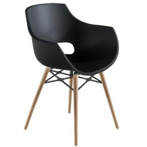 Opal Wox Pro (kayın) Siyah Ahşap Ayaklı Sandalye PPT1330