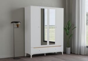 Carina 4 Kapılı Dolap - Beyaz TN0322
