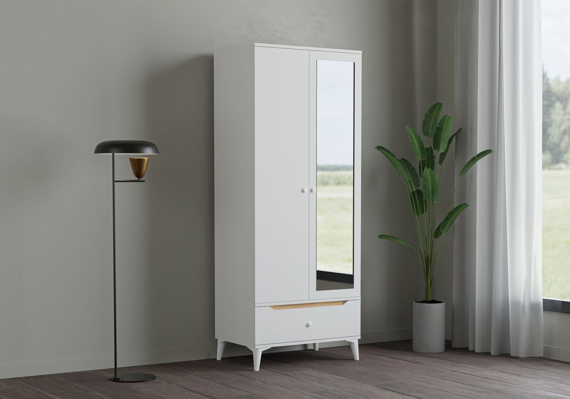 Carina 2 Kapılı Dolap - Beyaz TN0324