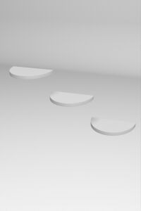 İlkal 3'lu Oval Duvar Rafı Beyaz 115 cm