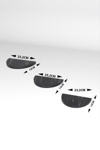 İlkal 3'lu Oval Duvar Rafı Beyaz 115 cm