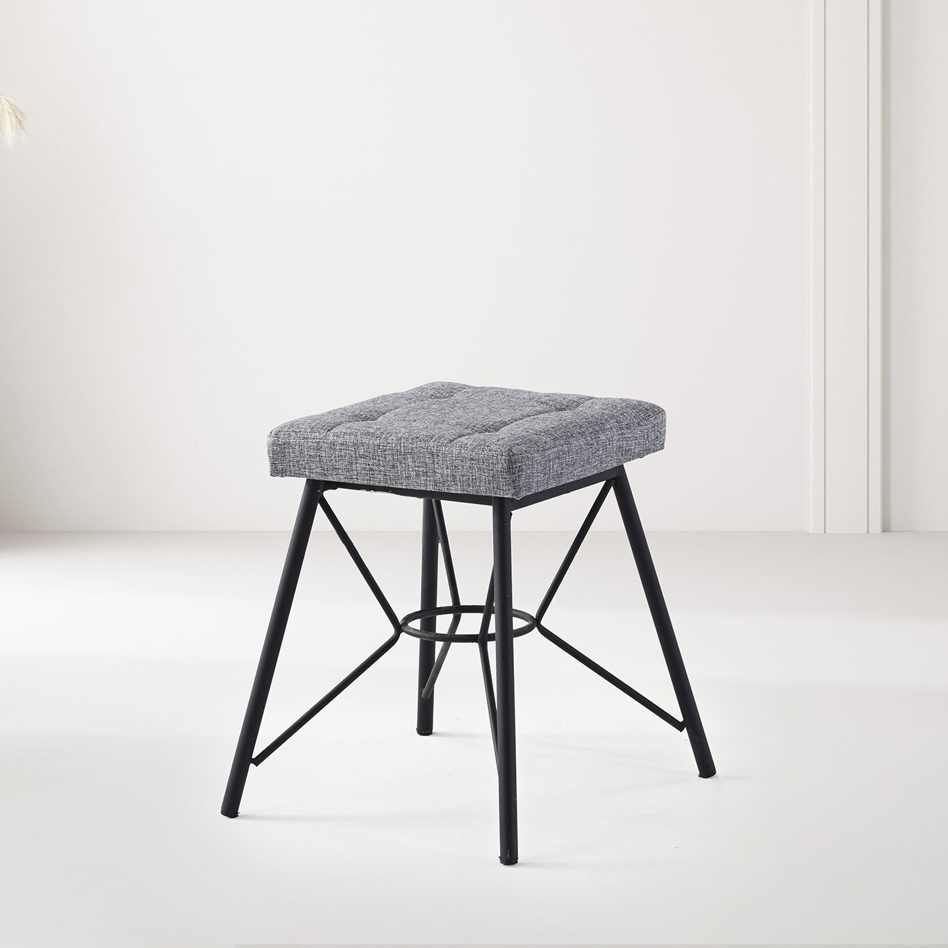 Zen White Marble Table & Gozde Chair & Gozde Stool Set HDR1456