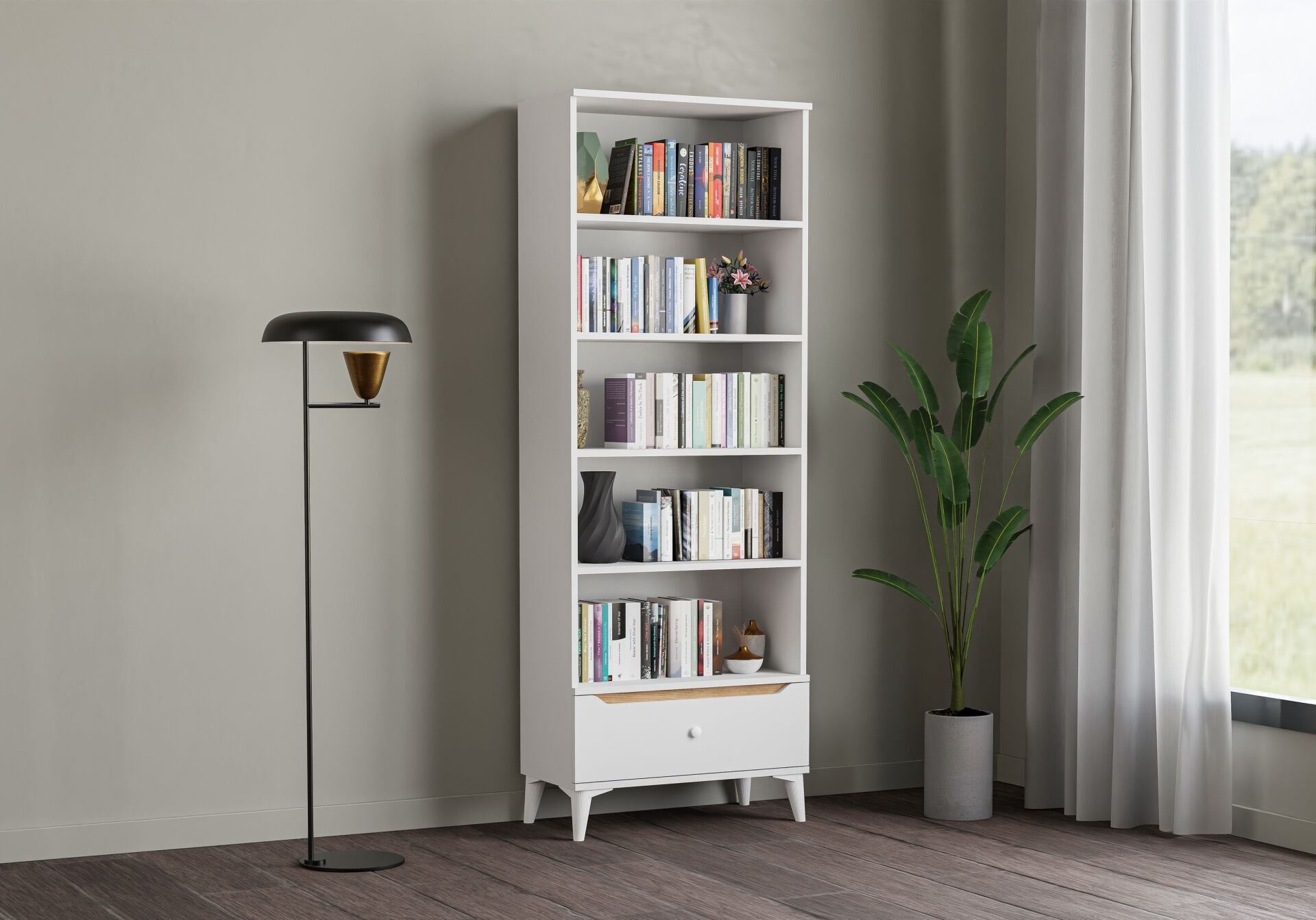 Carina Kitaplık - Beyaz TN0325