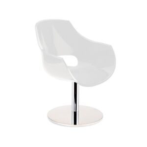 Opal-M Solid Beyaz - Krom Kaplama Mutfak Sandalyesi PPT1340