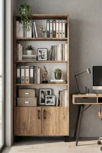 MD Çok Amaçlı Kitaplık Suntalam Kahverengi 75x190