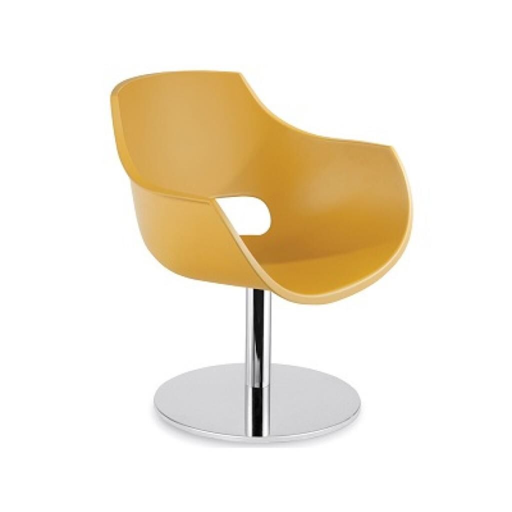 Opal-M Pro Koyu Sarı - Krom Kaplama Mutfak Sandalyesi PPT1341