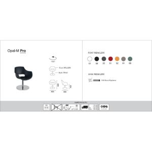 Opal-M Pro Koyu Sarı - Krom Kaplama Mutfak Sandalyesi PPT1341