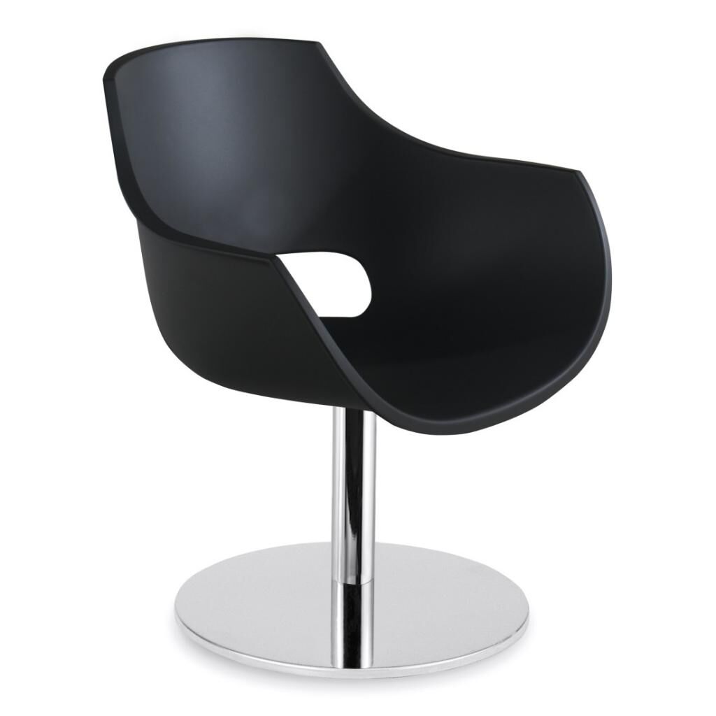 Opal-M Pro Siyah - Krom Kaplama Mutfak Sandalyesi PPT1342