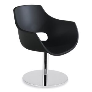 Opal-M Pro Siyah - Krom Kaplama Mutfak Sandalyesi PPT1342