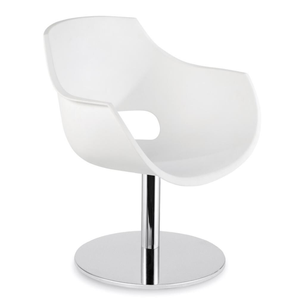 Opal-M Pro Beyaz - Krom Kaplama Mutfak Sandalyesi PPT1343