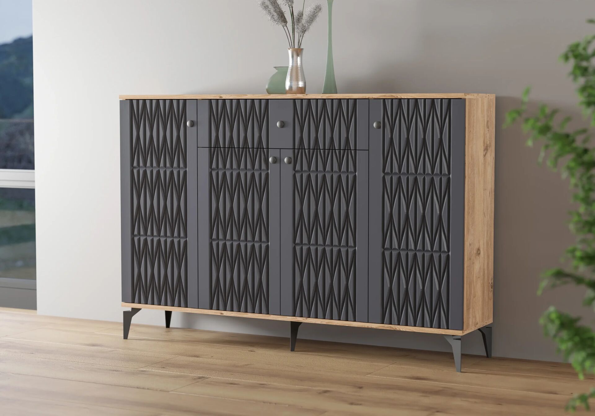 Yıldız Atlantik Çam-Antrasit Ayakkabılık TN0437