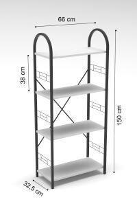 MD Metal Kitaplık Kahverengi 150 cm