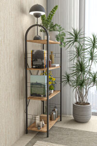 MD Metal Kitaplık Kahverengi 150 cm
