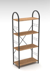 MD Metal Kitaplık Kahverengi 150 cm