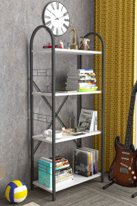 MD Metal Kitaplık Beyaz 150 cm