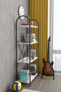 MD Metal Kitaplık Beyaz 150 cm