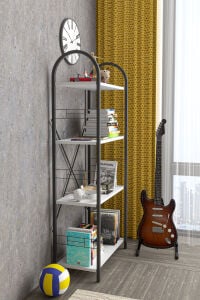 MD Metal Kitaplık Beyaz 150 cm