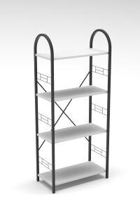 MD Metal Kitaplık Beyaz 150 cm