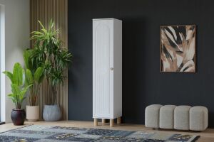 Vera Bohem 1 Kapılı Dolap - Beyaz TN0340