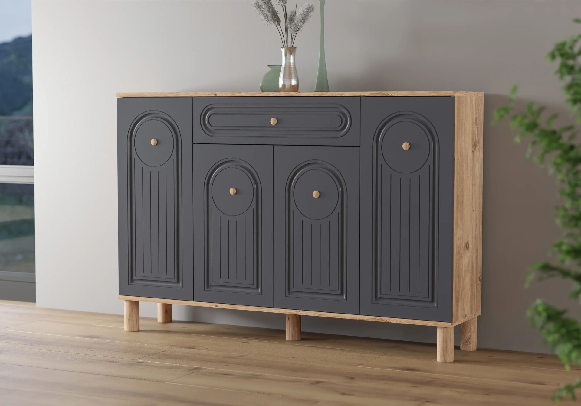 Bohem Atlantik Çam-Antrasit Ayakkabılık TN0443