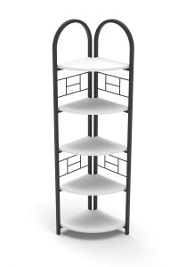 MD Metal Köşe Kitaplığı Beyaz 150 cm