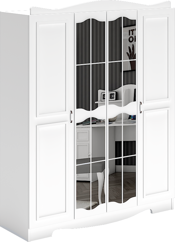 Rüyam 4 Kapılı Aynalı Dolap WD26019