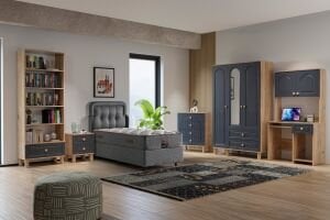 Vera Bohem Genç Odası Takımı - Atlantik Çam / Antrasit TN0345