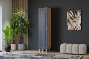 Vera Bohem 1 Kapılı Dolap - Atlantik Çam / Antrasit TN0348