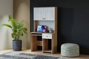 Vera Bohem Çalışma Masası - Atlantik Çam / Beyaz TN0358