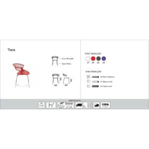 Tiara Beyaz - Beyaz Kollu Mutfak Sandalye PPT1365