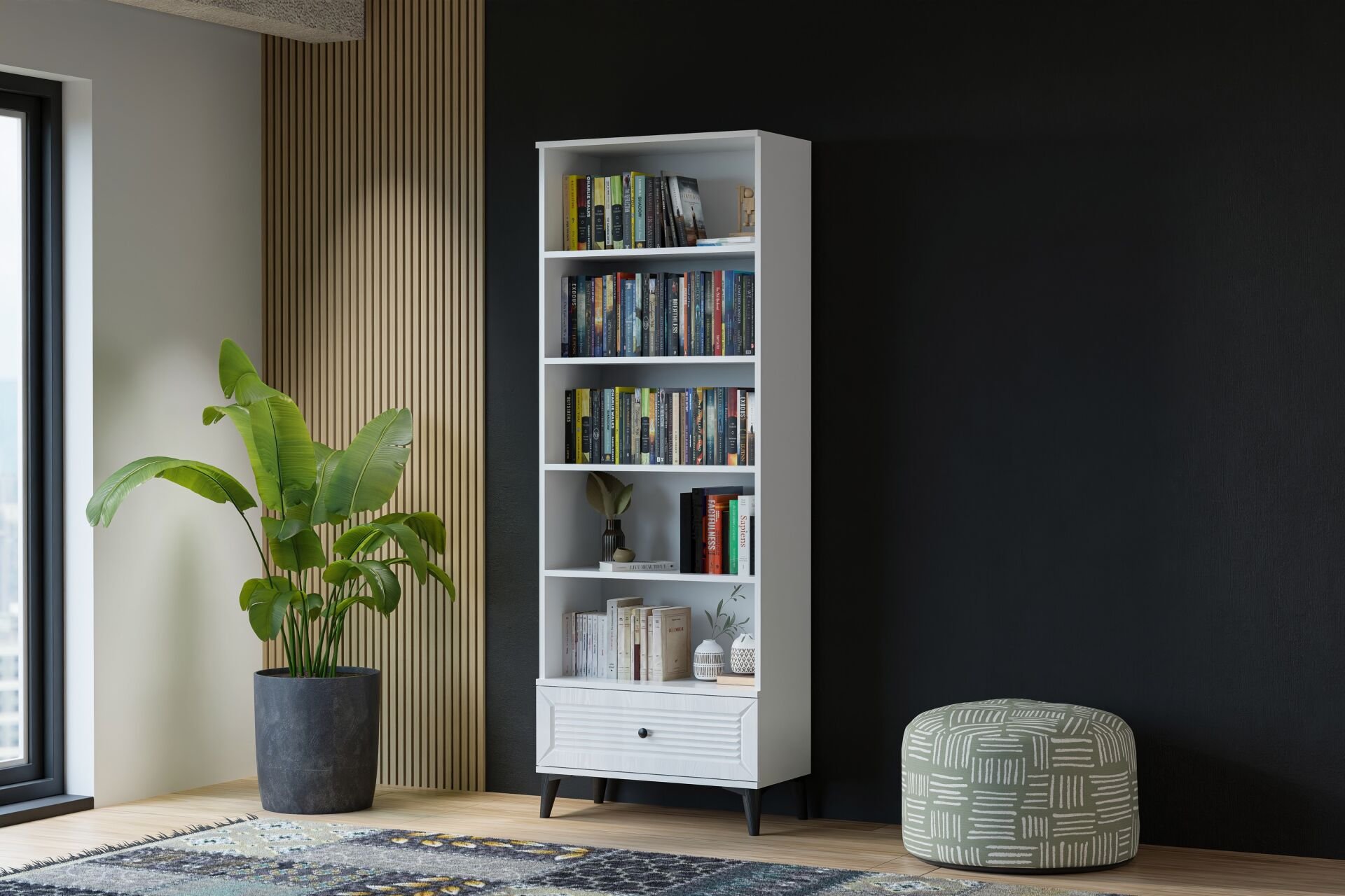 Vera Naz Kitaplık - Beyaz TN0365