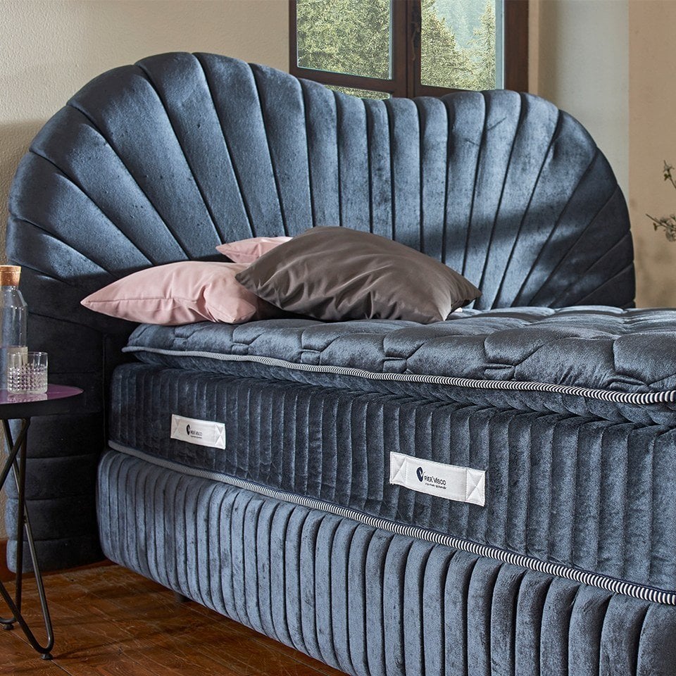 Madalyon 90x190 Single Mattress, Divan base, Headboard Set PV129