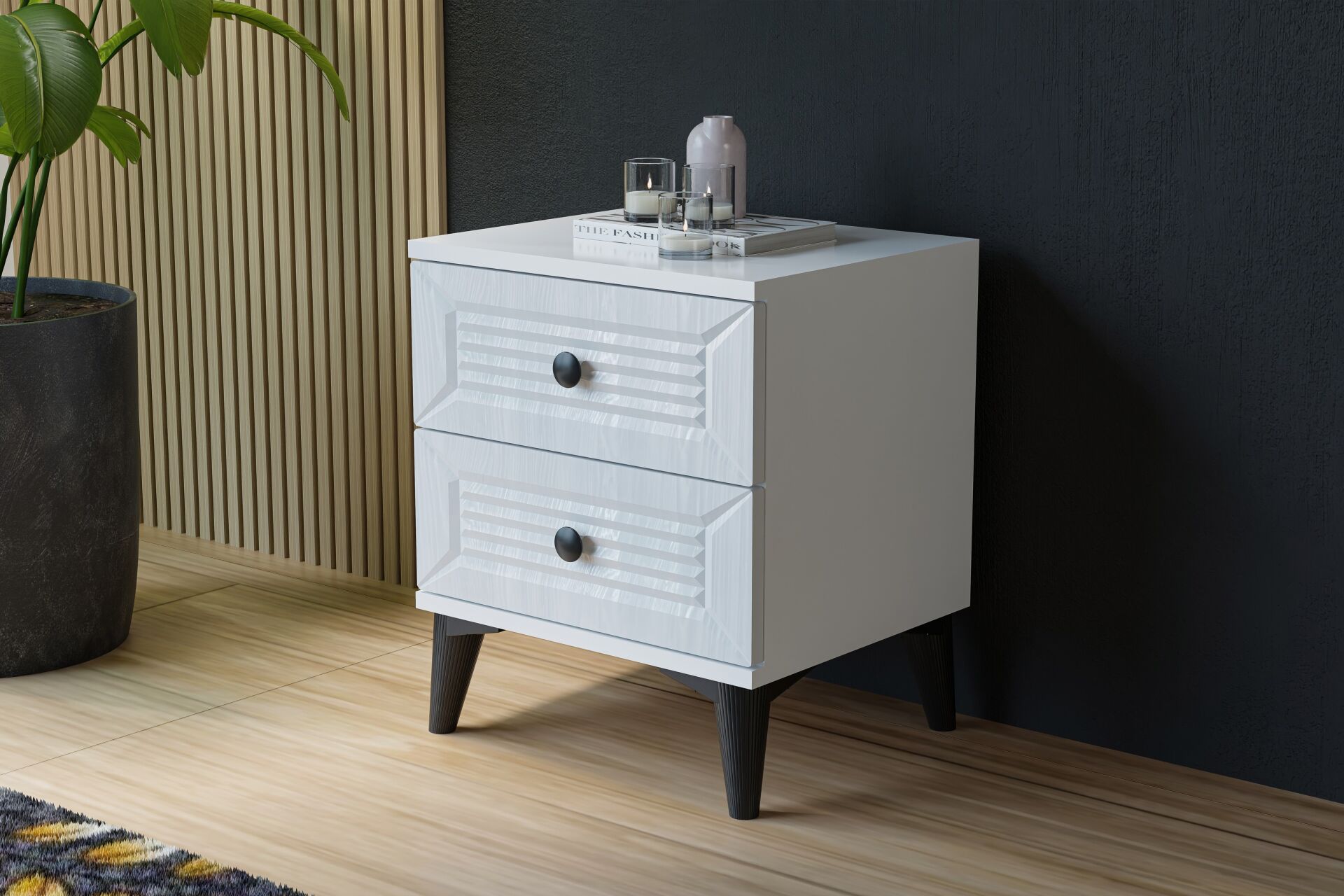 Vera Naz Komodin - Beyaz TN0368