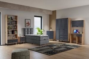 Vera Naz Genç Odası Takımı - Atlantik Çam / Antrasit TN0369