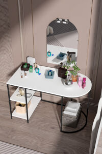 MD Dolunay Çalışma Masası Beyaz 125 cm