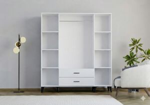 Uzay 4 Kapılı Dolap - Beyaz TN0377