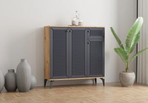 Naz Atlantik Çam-Antrasit Ayakkabılık TN0472