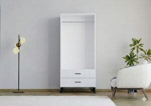 Uzay 2 Kapılı Dolap - Beyaz TN0379