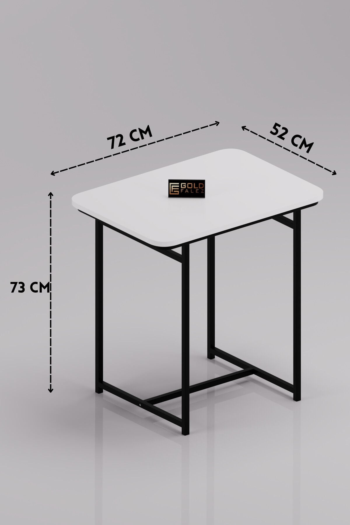 MD Minor Kitchen Table Melamine-faced Chipboard White 72x52