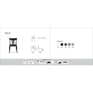 Trio-S Küllü Kahve Mutfak Sandalyesi PPT1380