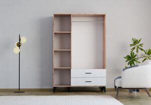Uzay 3 Kapılı Dolap - Atlantik Çam / Beyaz TN0381