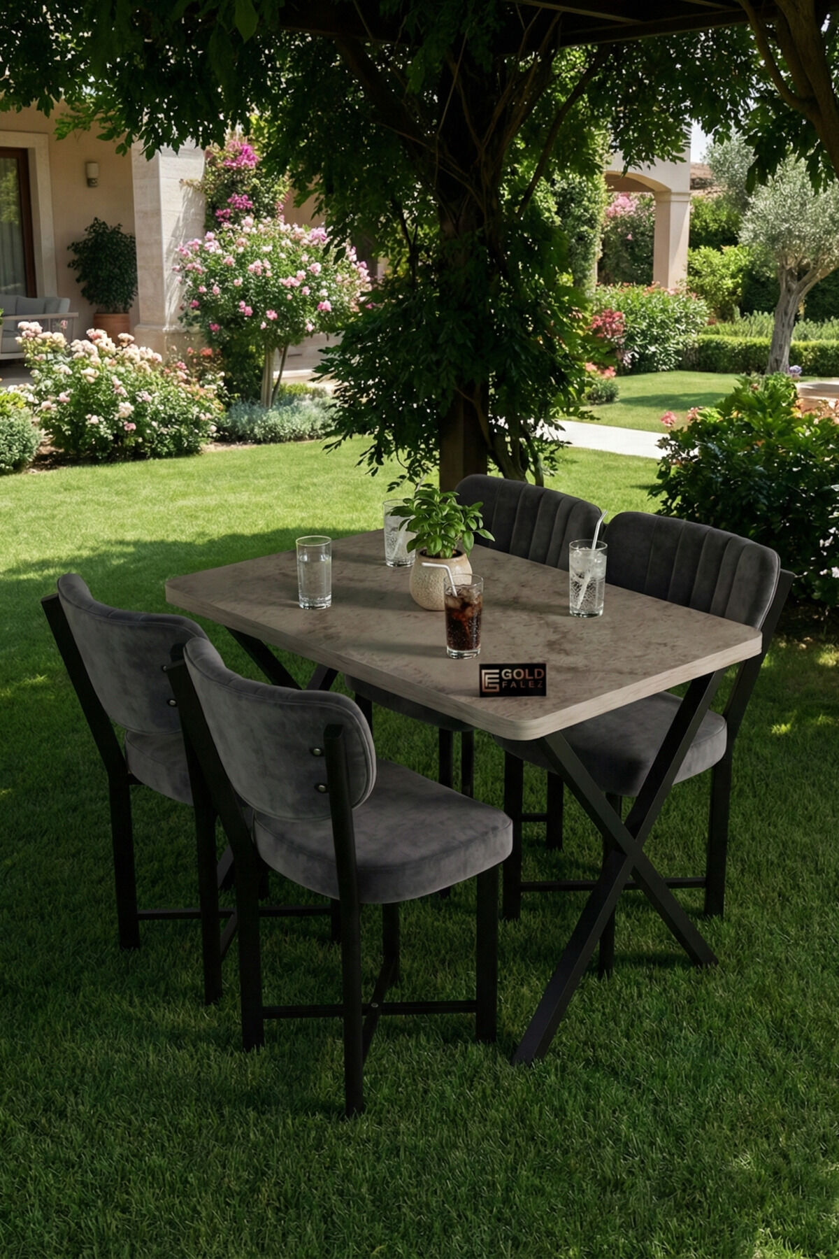 Kitchen Table 110x70 cm Modern Wood-Effect Dining Table Office Garden Balcony Cafe Table 9831 Travert
