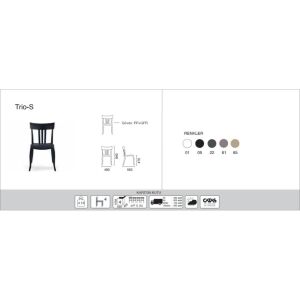 Trio-S Beyaz Mutfak Sandalyesi PPT1382