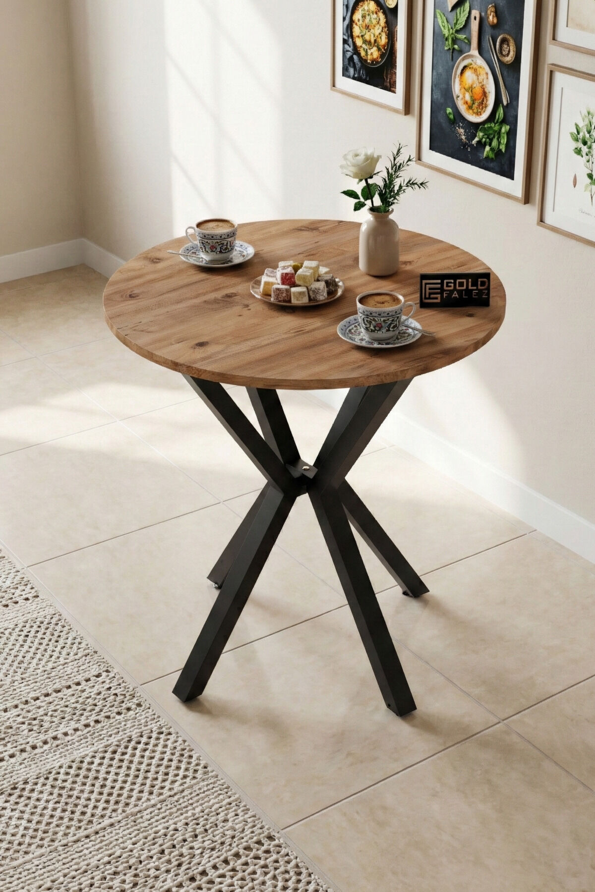 MD Round Table Atlantic Brown 70 cm