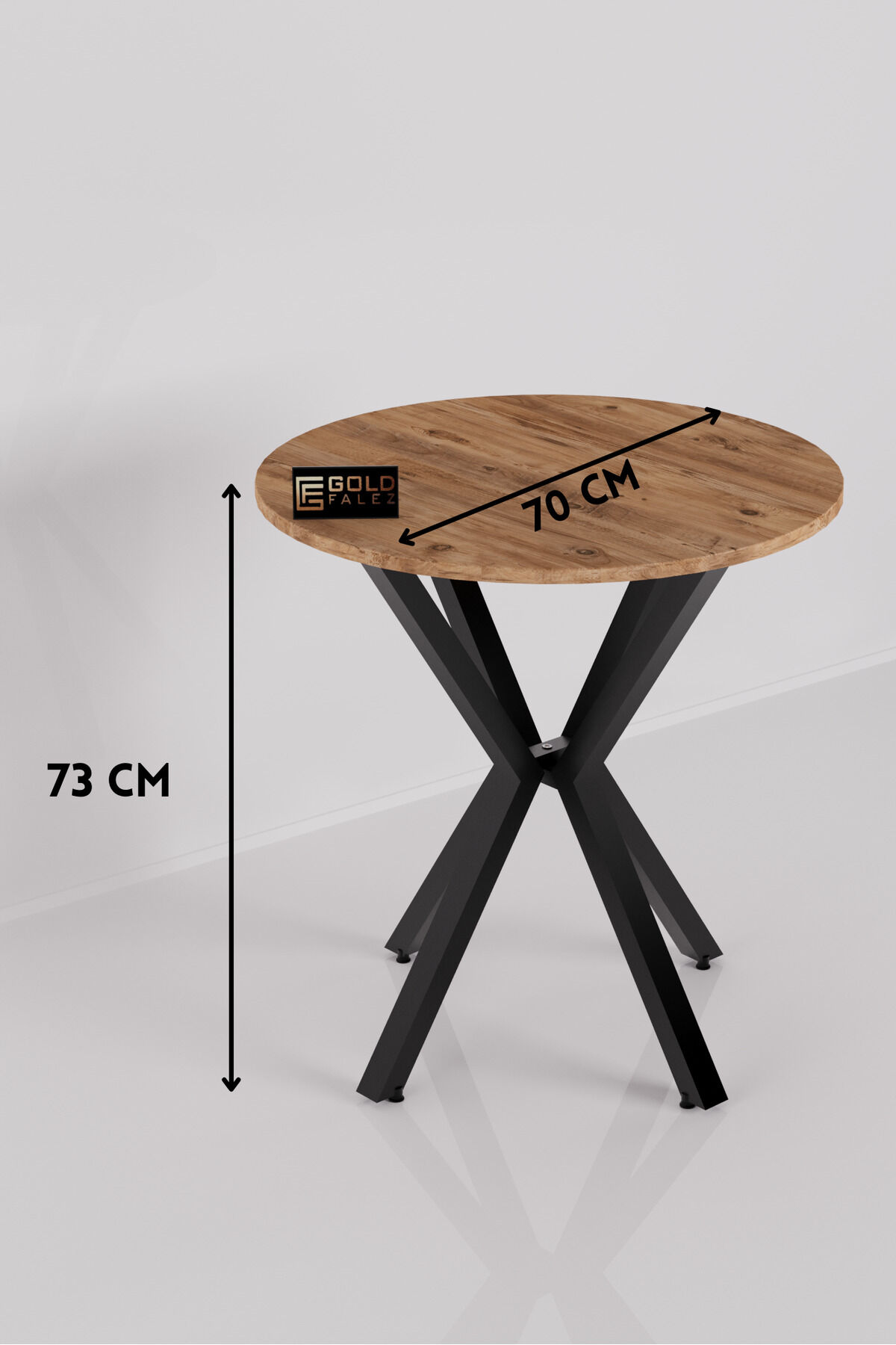 MD Round Table Atlantic Brown 70 cm