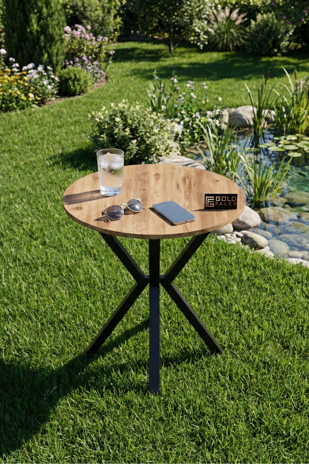 MD Round Table Atlantic Brown 70 cm