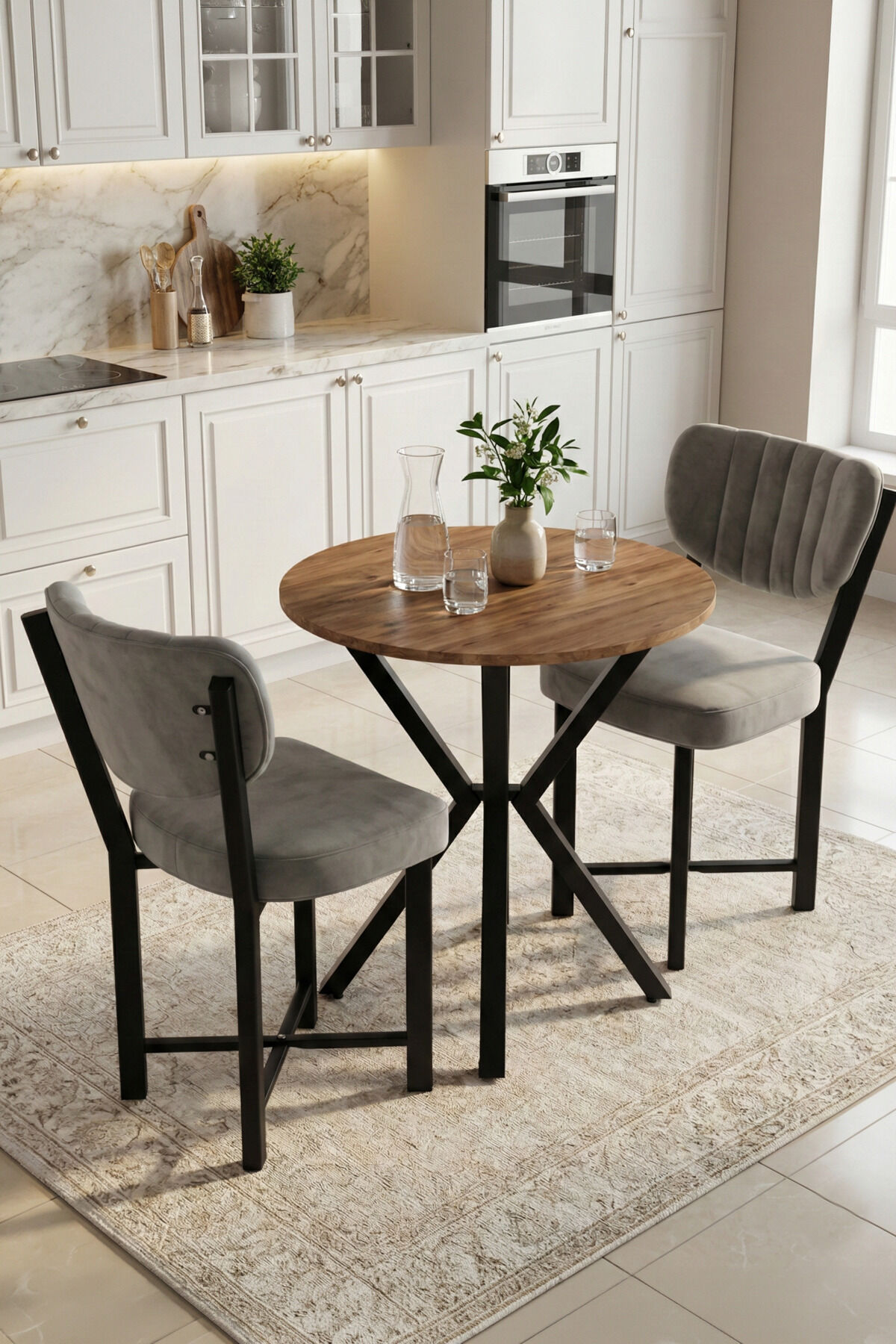 MD Round Table Atlantic Brown 70 cm